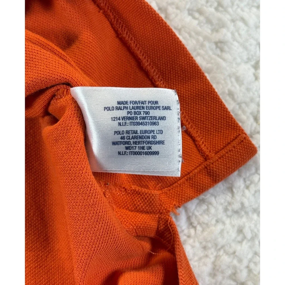 Polo Ralph‎ Lauren Kids XL 18-20 Orange Short Sleeve Cotton Pique Polo Shirt